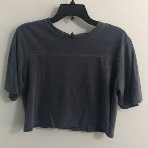 Blue/Grey Cropped T-Shirt